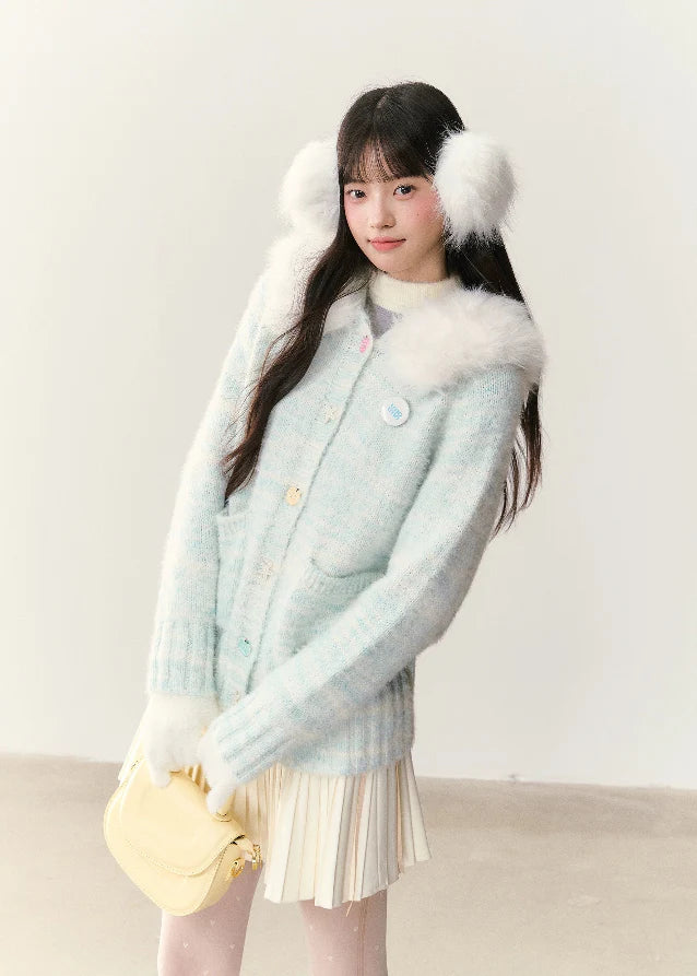 Icewave Fuzzy Hood Knit Jacket