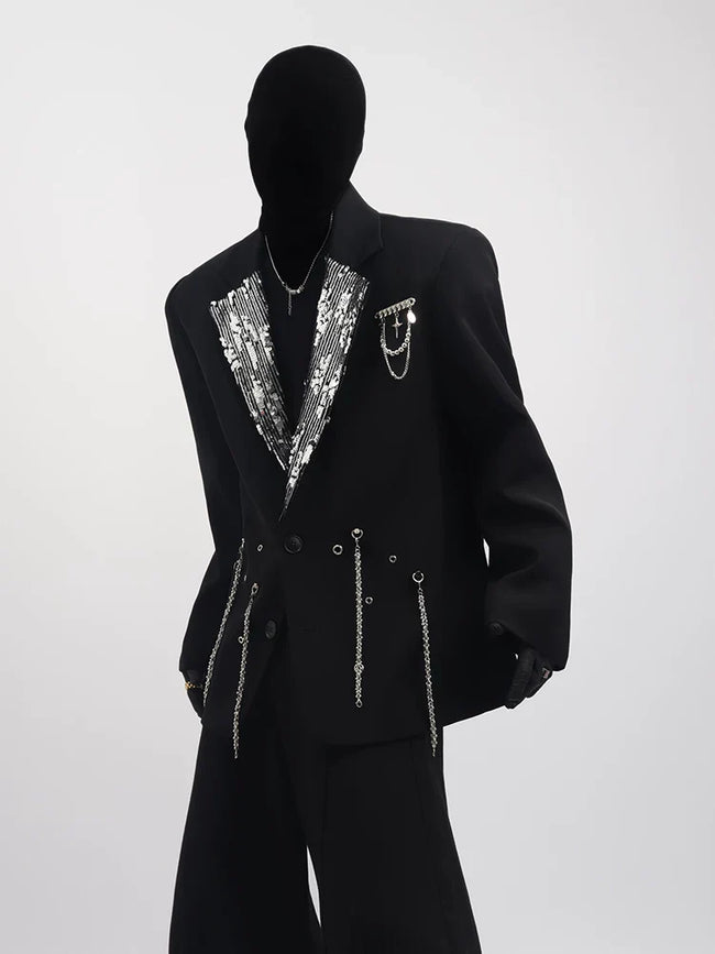 【26s Mar.】Sequin Tweed Chain Blazer Hover Image