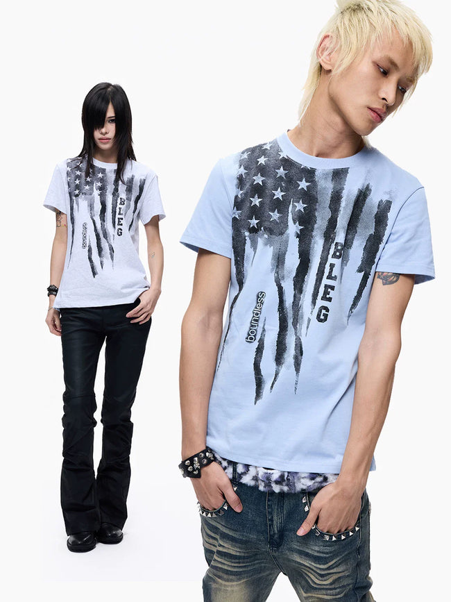 Washed Graffiti Cropped Tee Hover Image