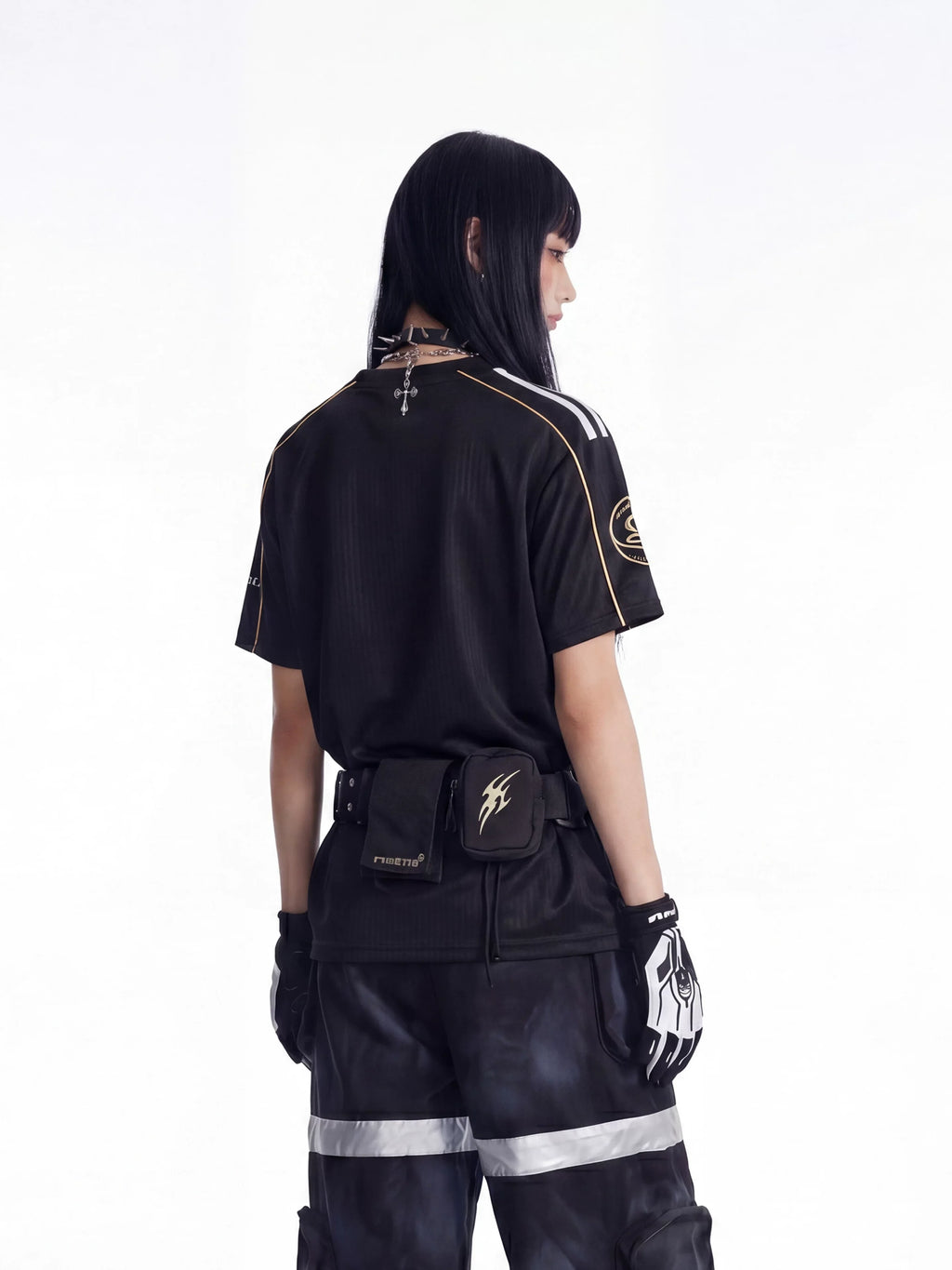 Black Minimal Jersey Tee