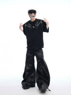 【25s Apr.】3D Spine Embroidered Oversized T-Shirt
