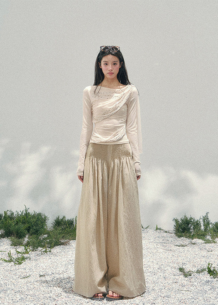 Givre Fleur Draped Knit Set