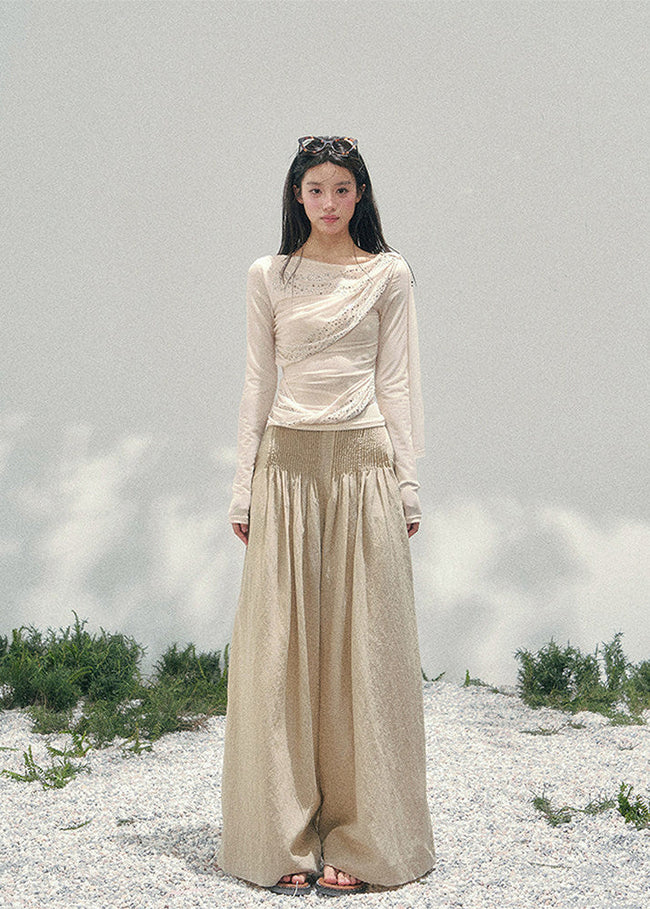 Givre Fleur Draped Knit Set Main Image