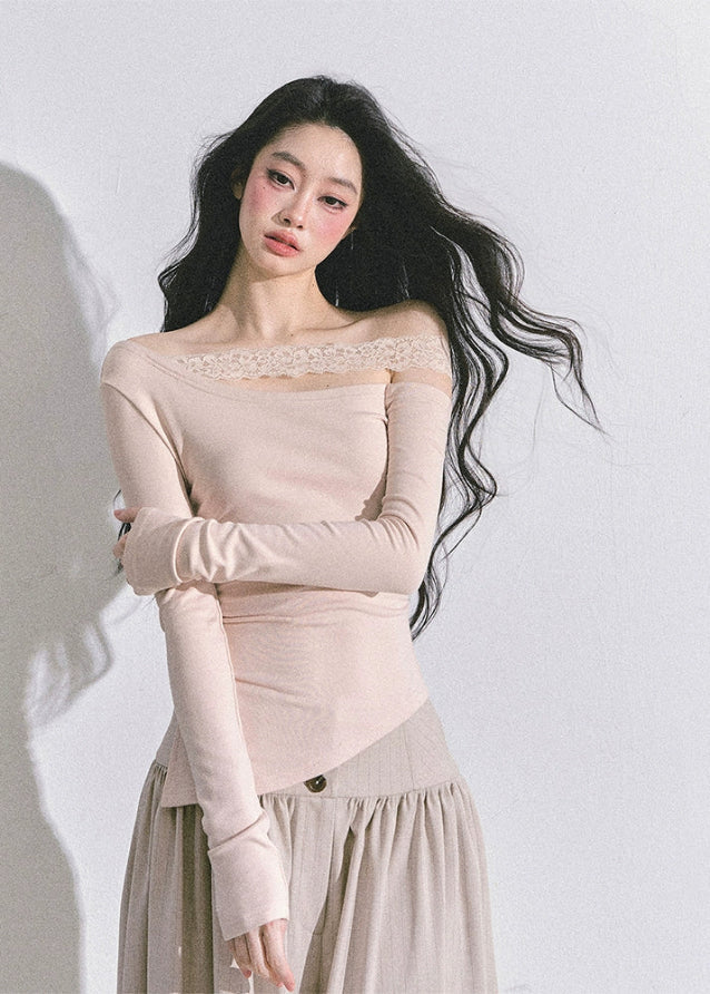 Parisien Asymmetry Lace Blouse