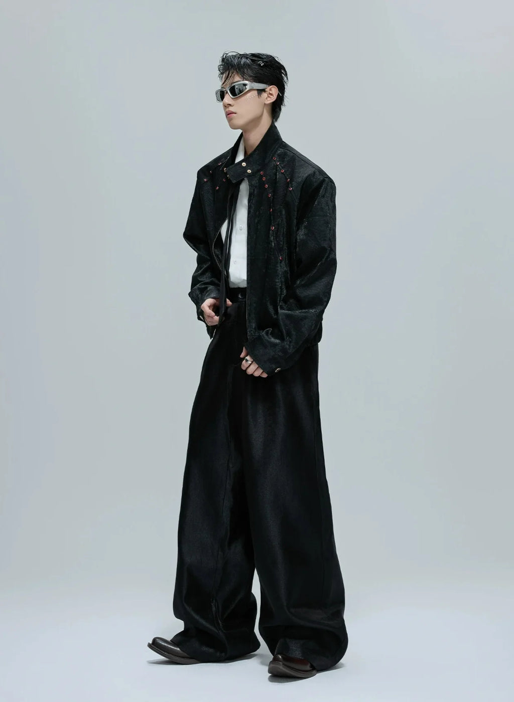 【25s Oct.】Python Textured Leather Fashion Jacket