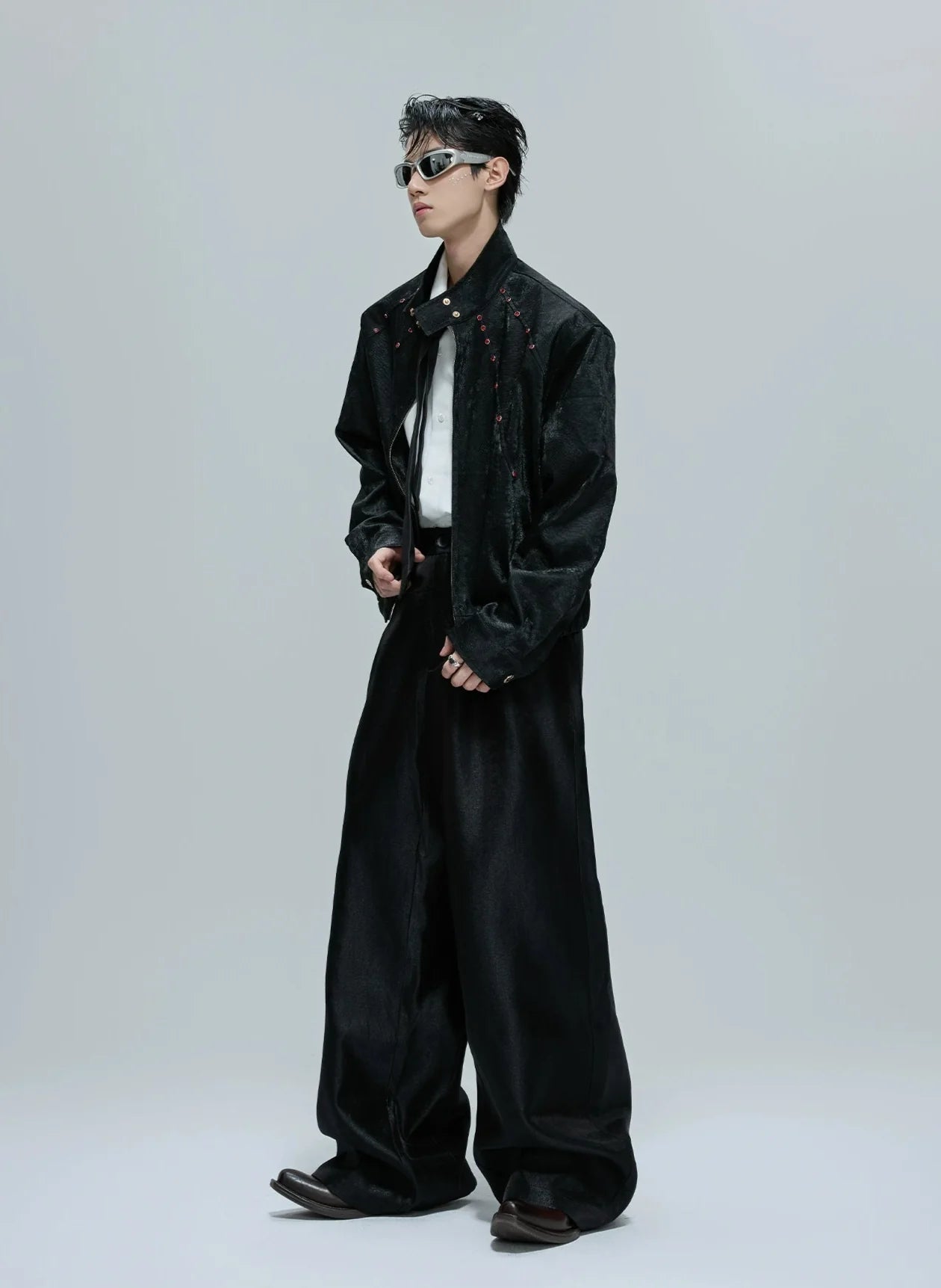 【25s Oct.】Python Textured Leather Fashion Jacket
