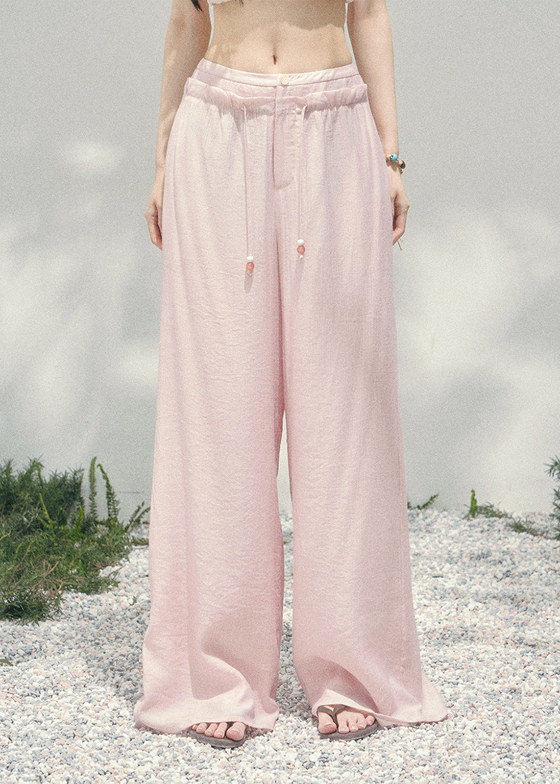 Shallow Mist Embroidered Pants