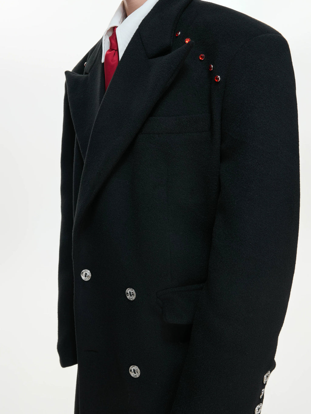 【26s Feb.】Structured Double-Breasted Wool Long Coat