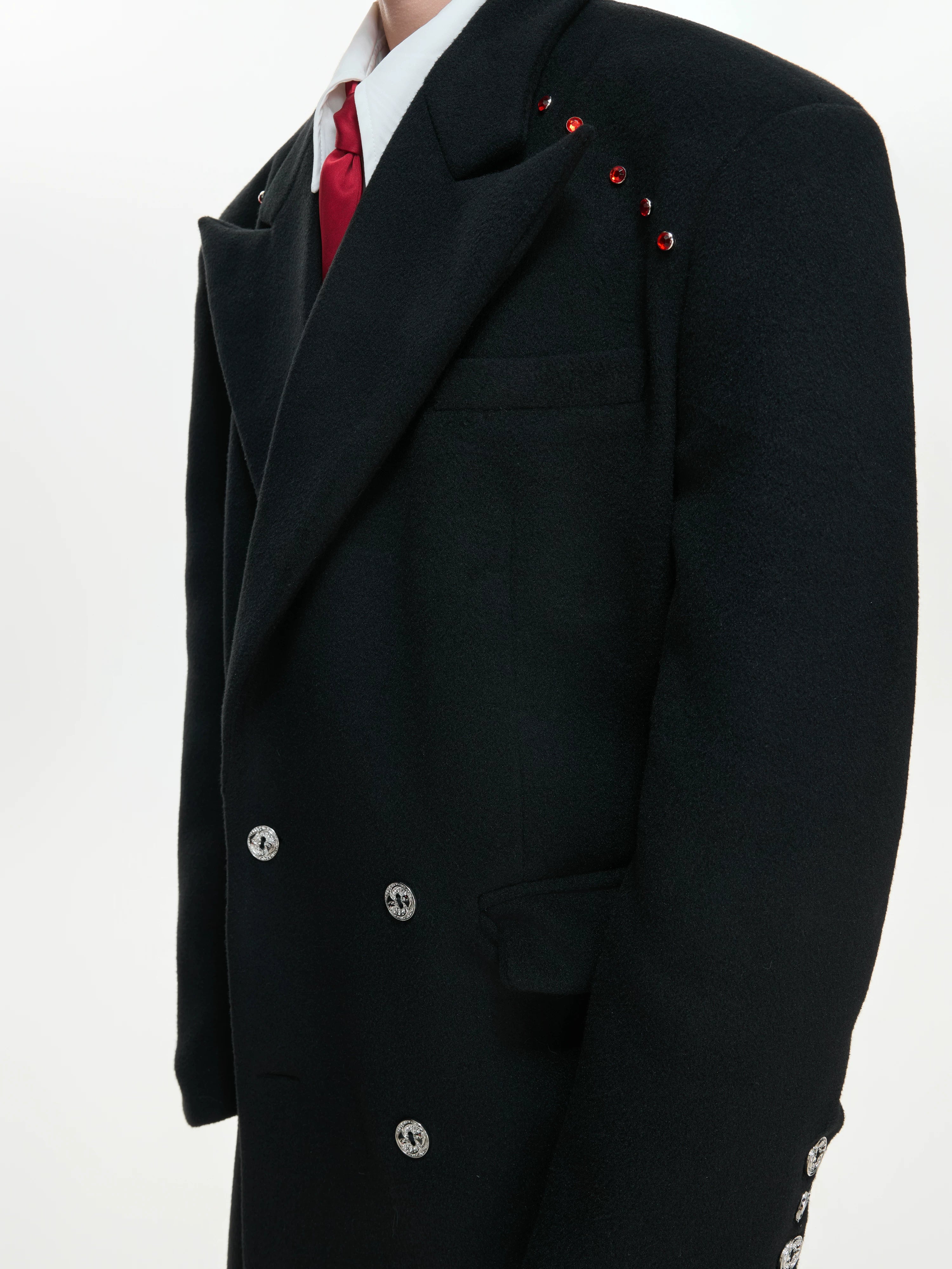 【26s Feb.】Structured Double-Breasted Wool Long Coat