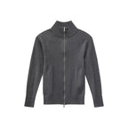 【26s Jan.】Slim-Fit Ribbed Stand Collar Double-Zip Knit Cardigan