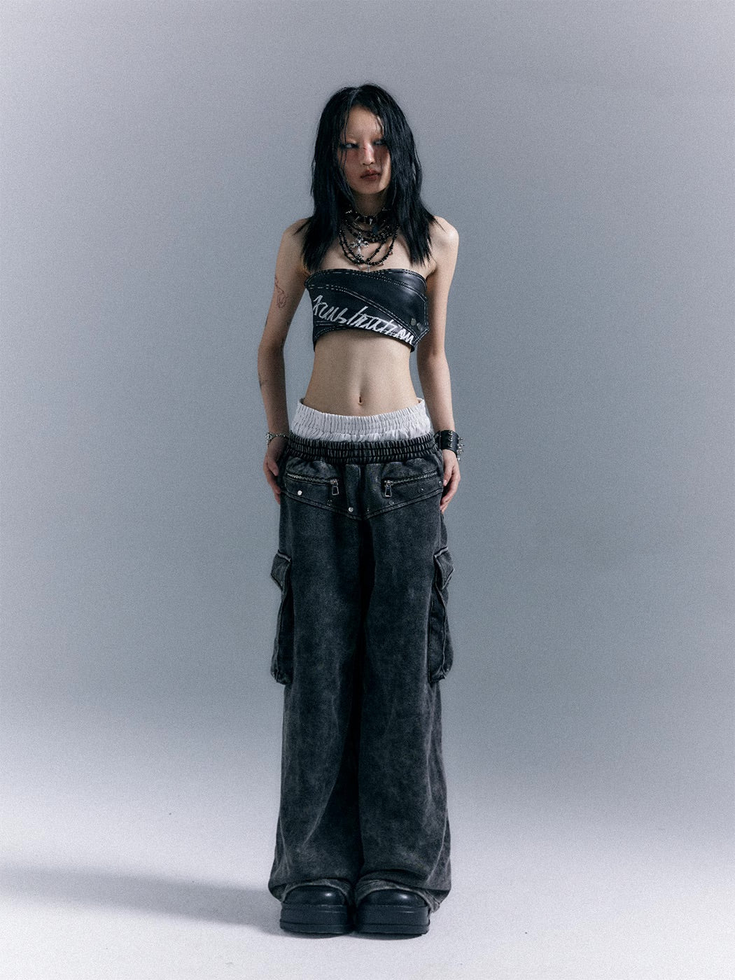 Double waist sweatpants