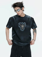 Hand-Painted Gradient Shoulder Tee