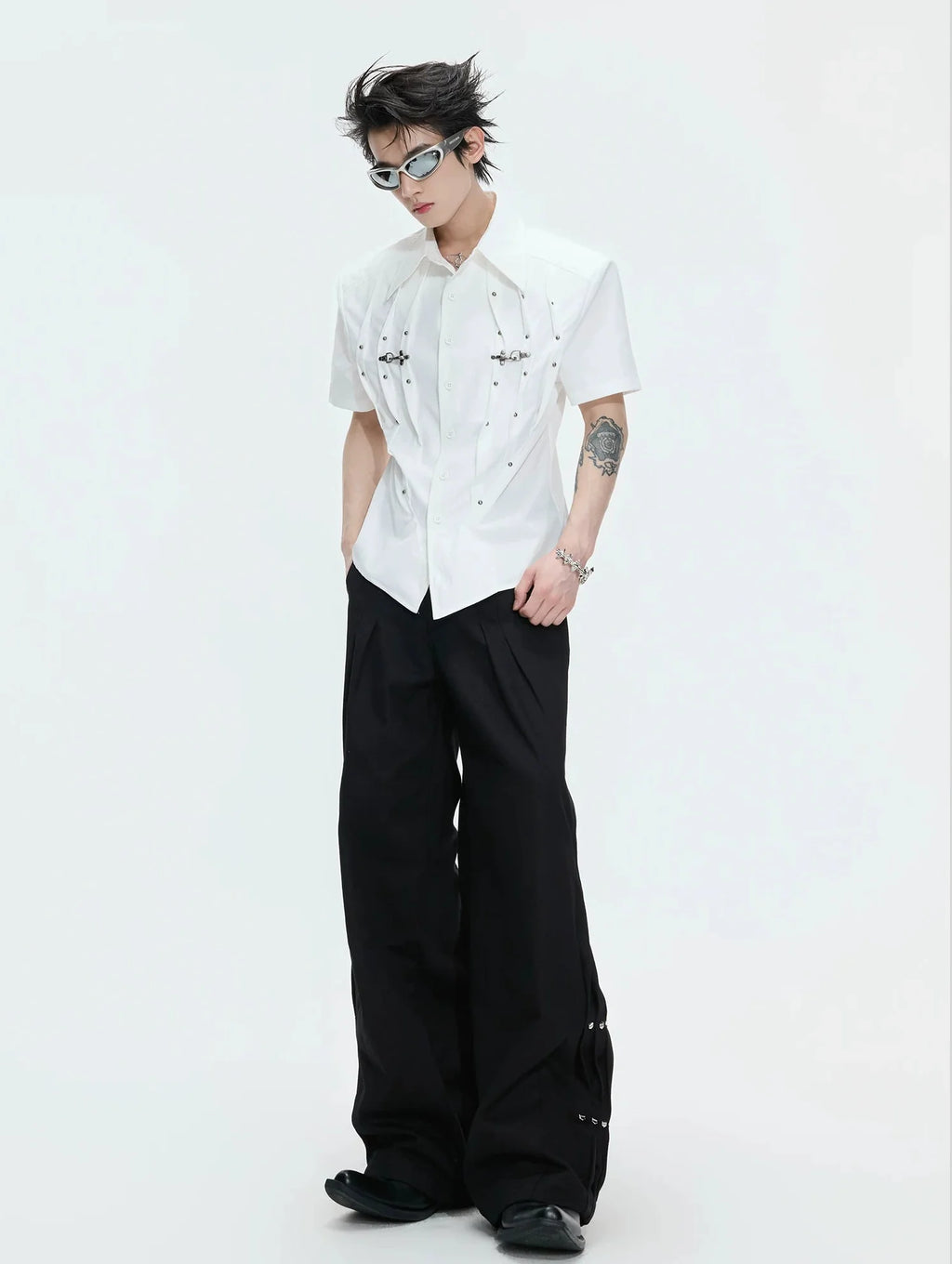 【26s Apr.】Pleated Waist Structured Shirt