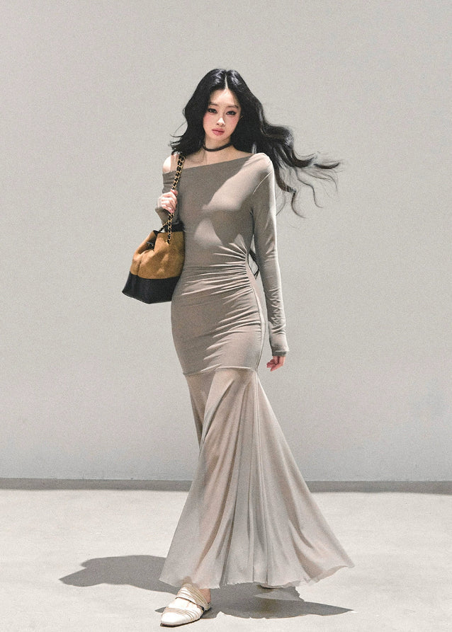 Sculpted Silhouette Maxi Dress
