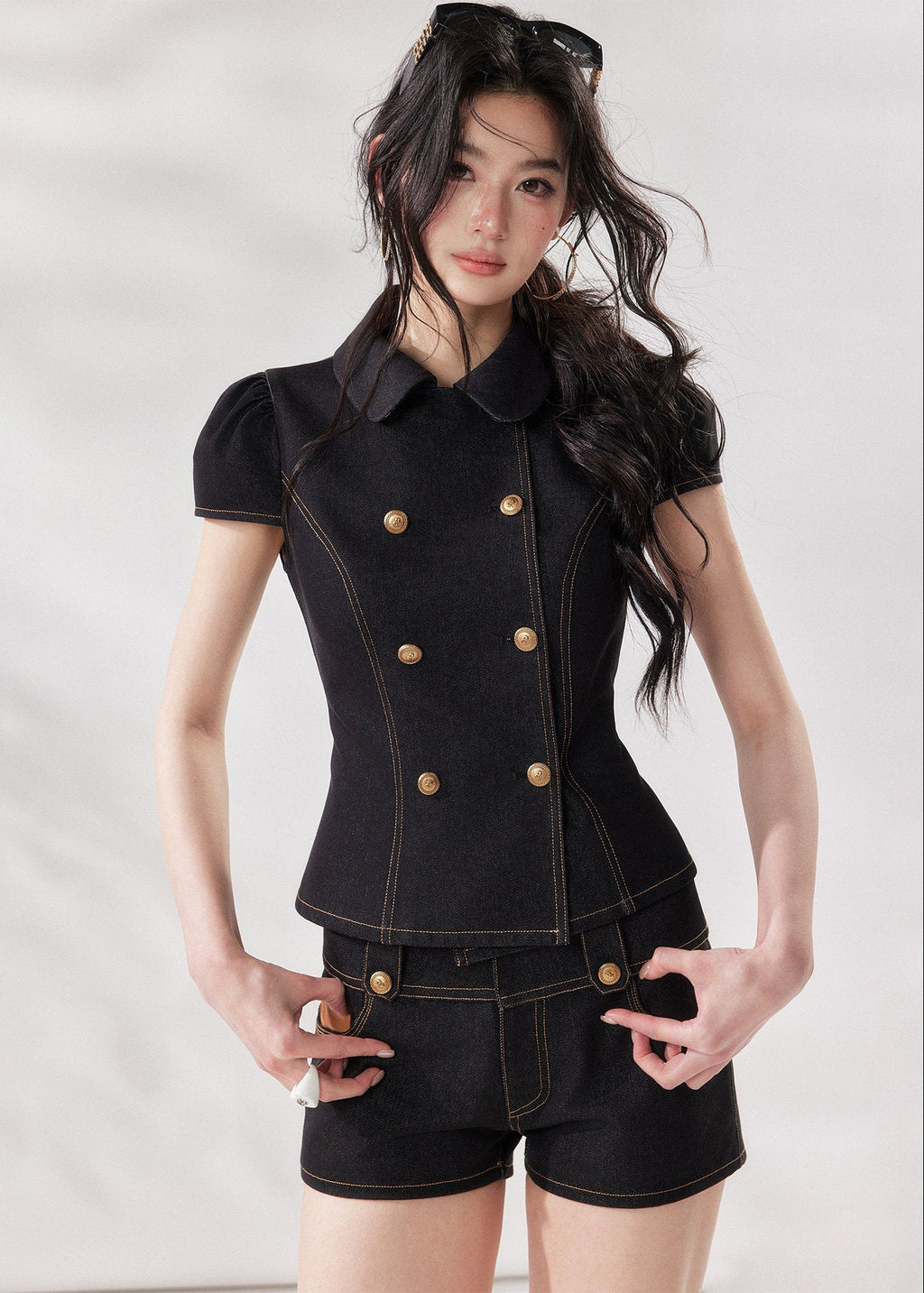 Noir Structured Denim Set