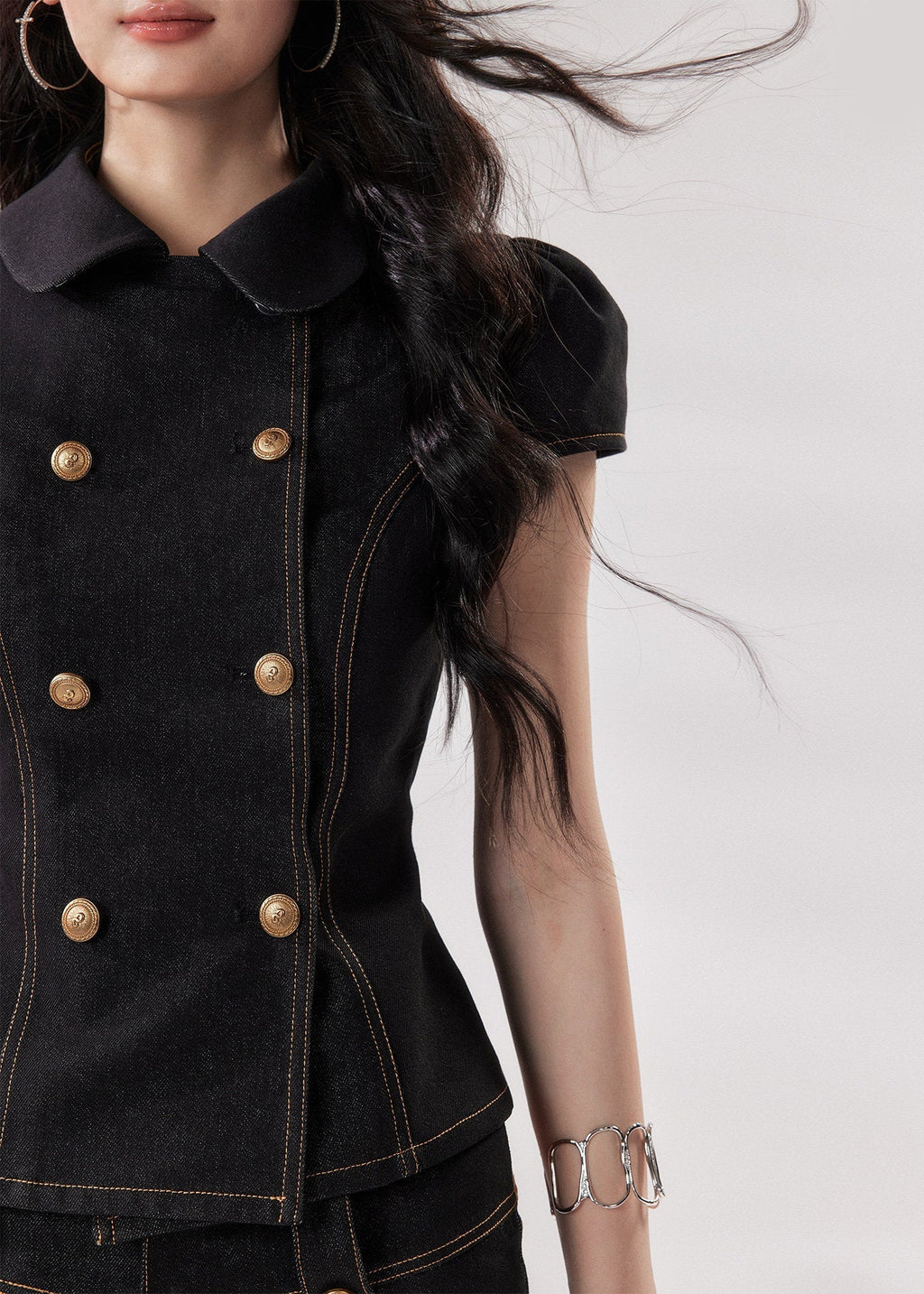 Noir Structured Denim Set