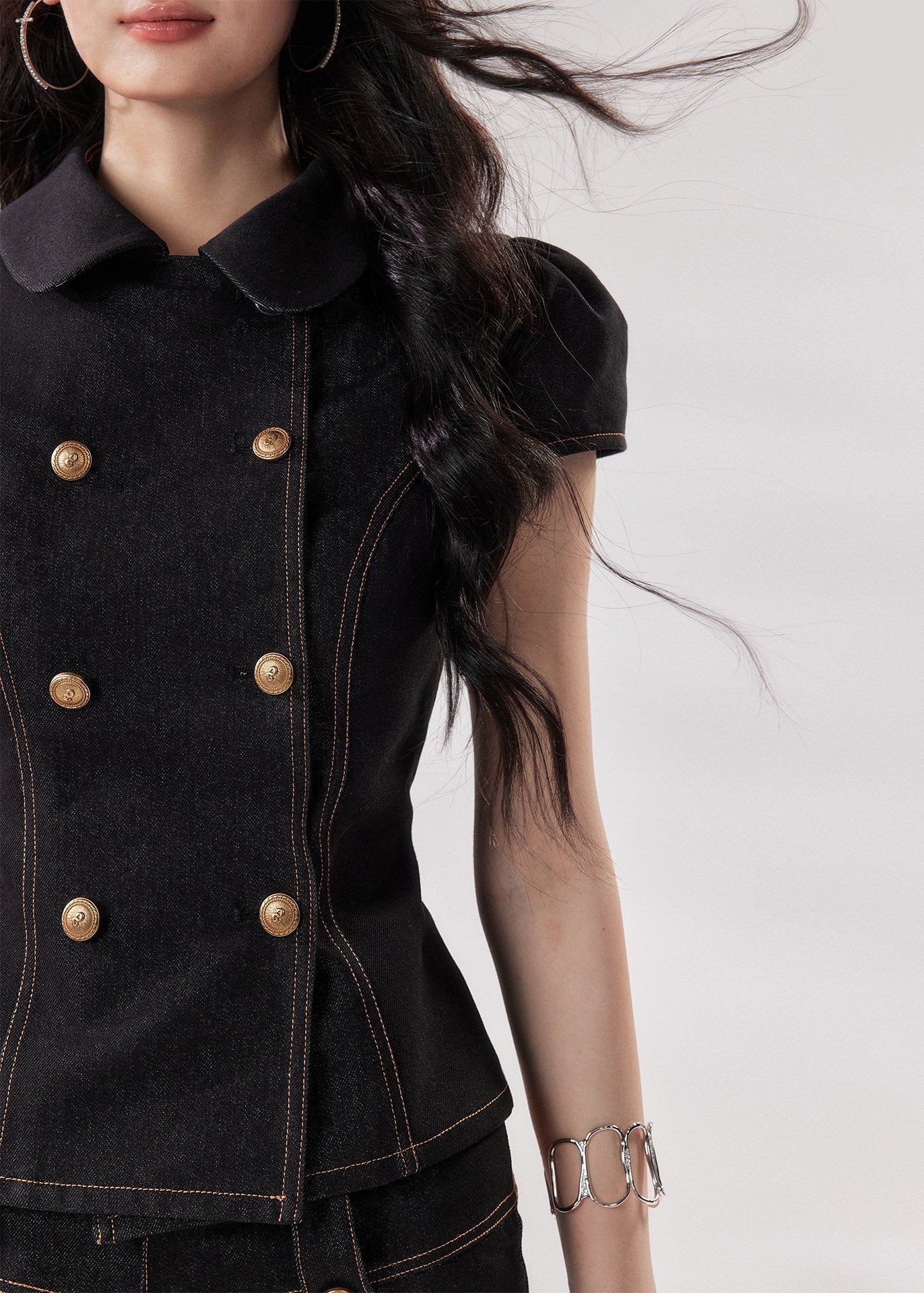 Noir Structured Denim Set