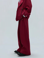 【25s Nov.】Drawstring Waist Padded Shoulder Suit/ Trousers