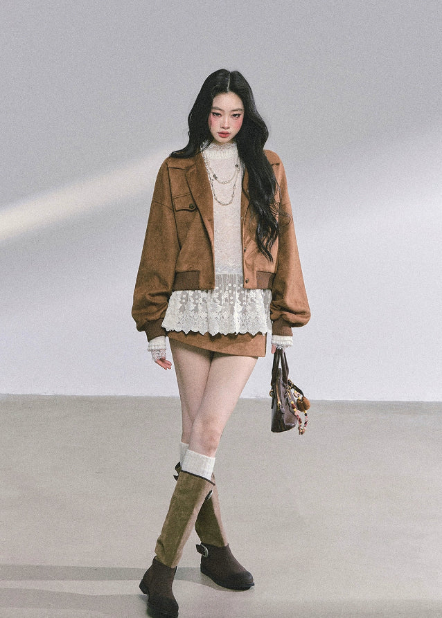 Paris Lace Veil Peplum Tee