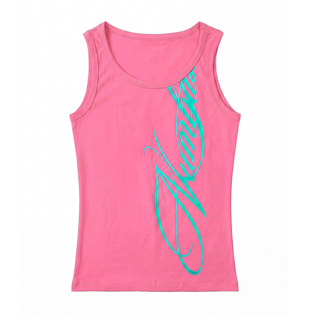 Script Graphic Compression Tank Top