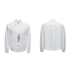 【25s Aug.】Tie-stitched Shoulder-padded Shirt