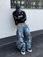 【26s Jan.】Distressed American Vintage Curved Blade Denim Pants