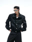 【25s Aug.】Studded Embroidered Snakeskin Leather Short Jacket