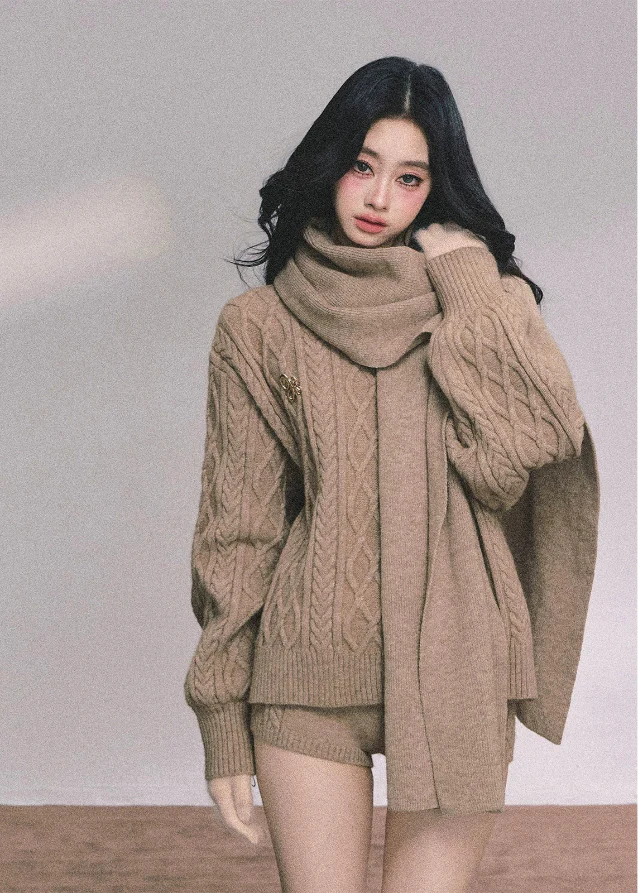 Maison Lumière Luxe Knit Three-Piece Set