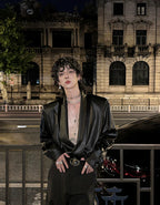 【26s Jan.】Minimal Leather Long-Sleeve Shirt
