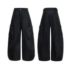【26s Mar.】Waxed Curved Cargo Denim Pants