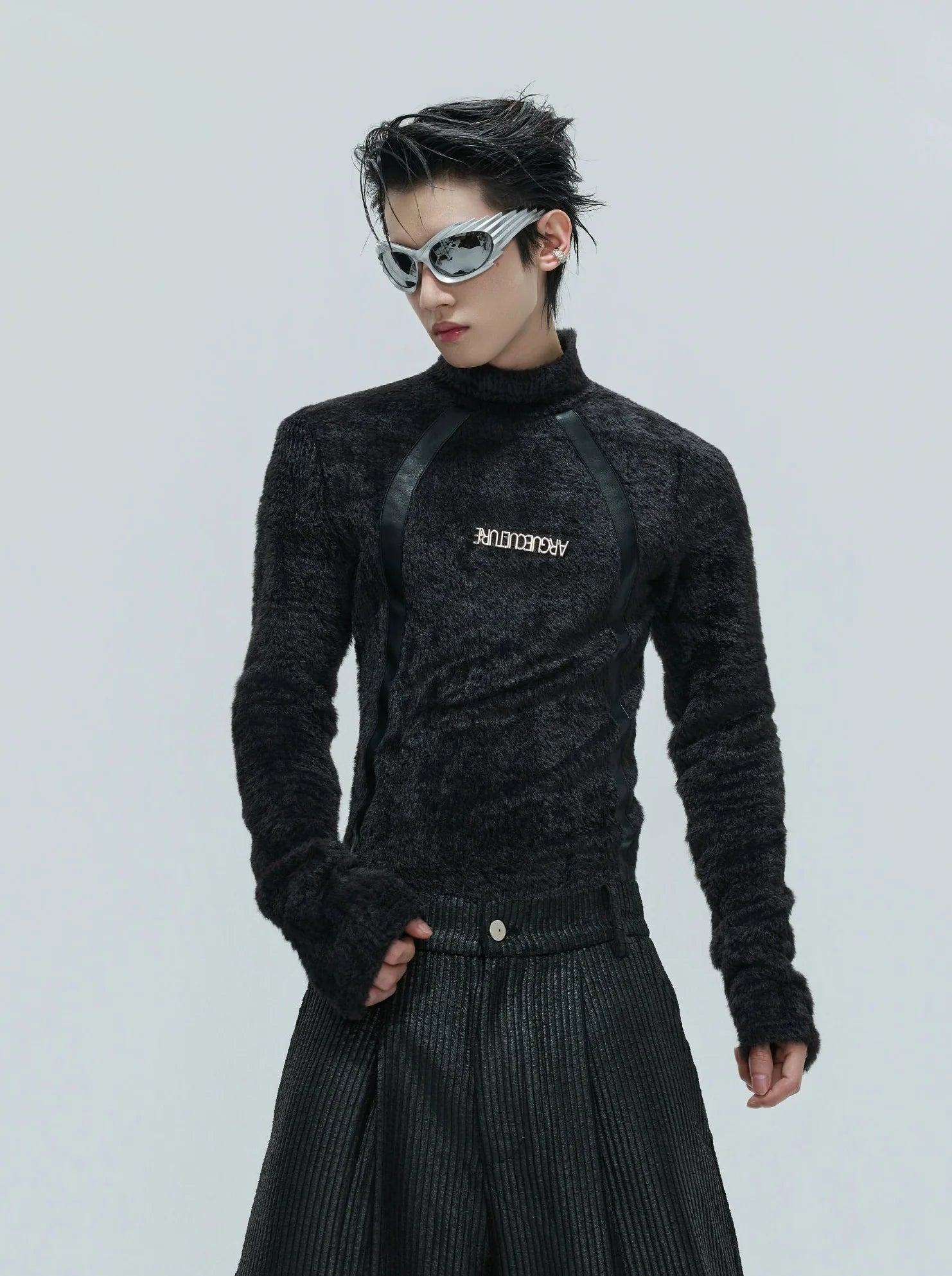 【25s Nov.】Deconstructed Faux Mink Turtleneck Bottoming Shirt