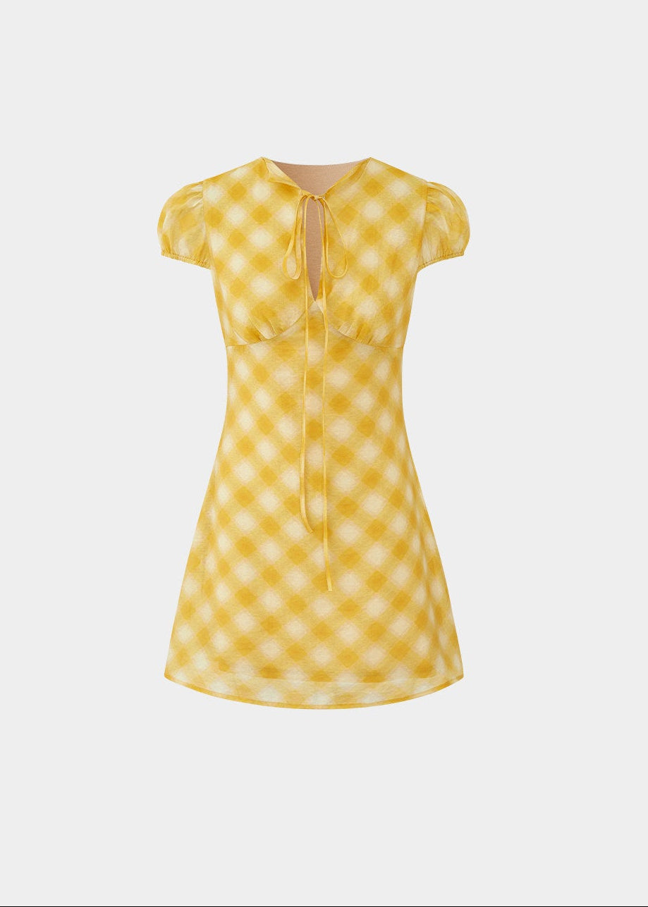Provence Check Tea Dress