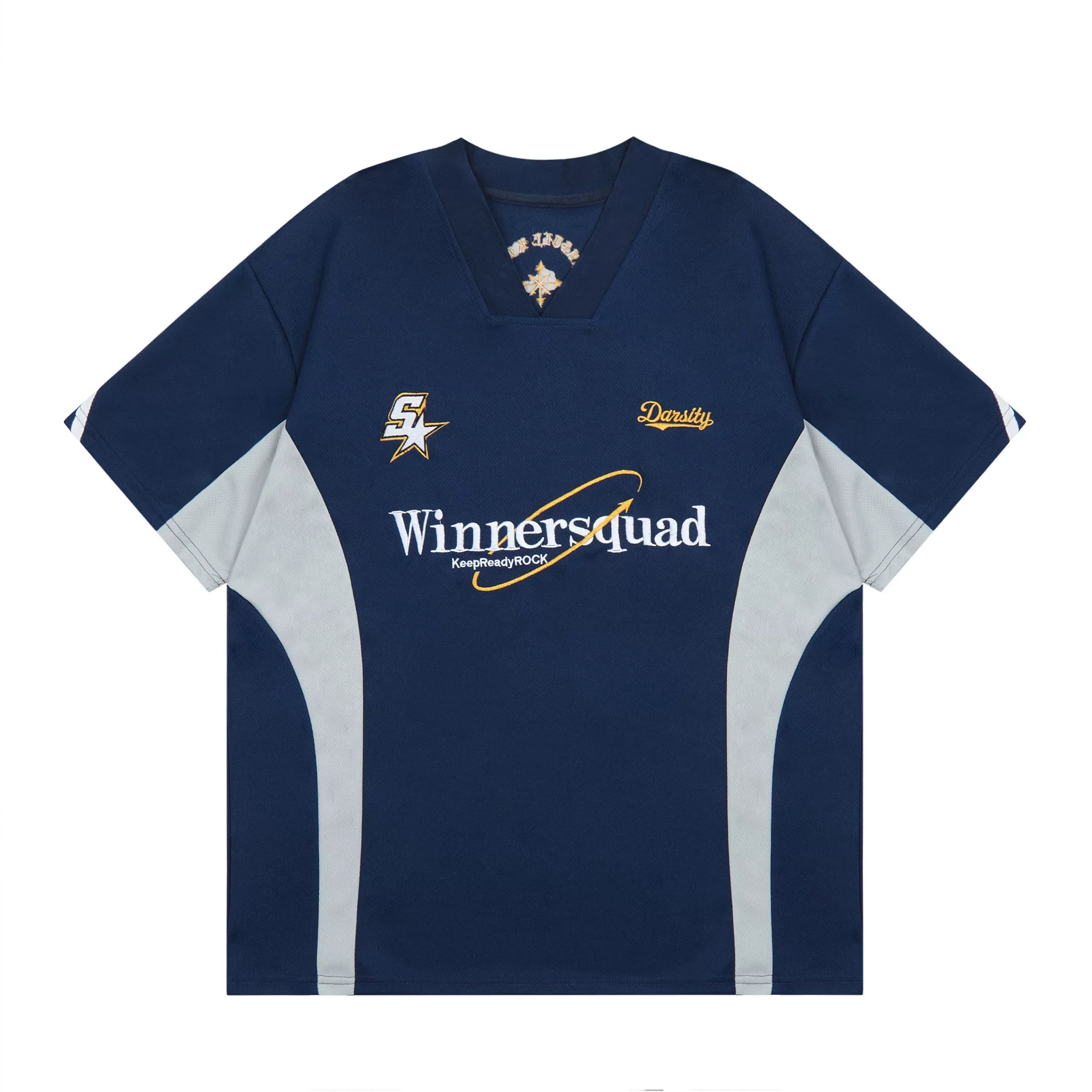 Vintage Embroidered V-Neck Jersey Tee