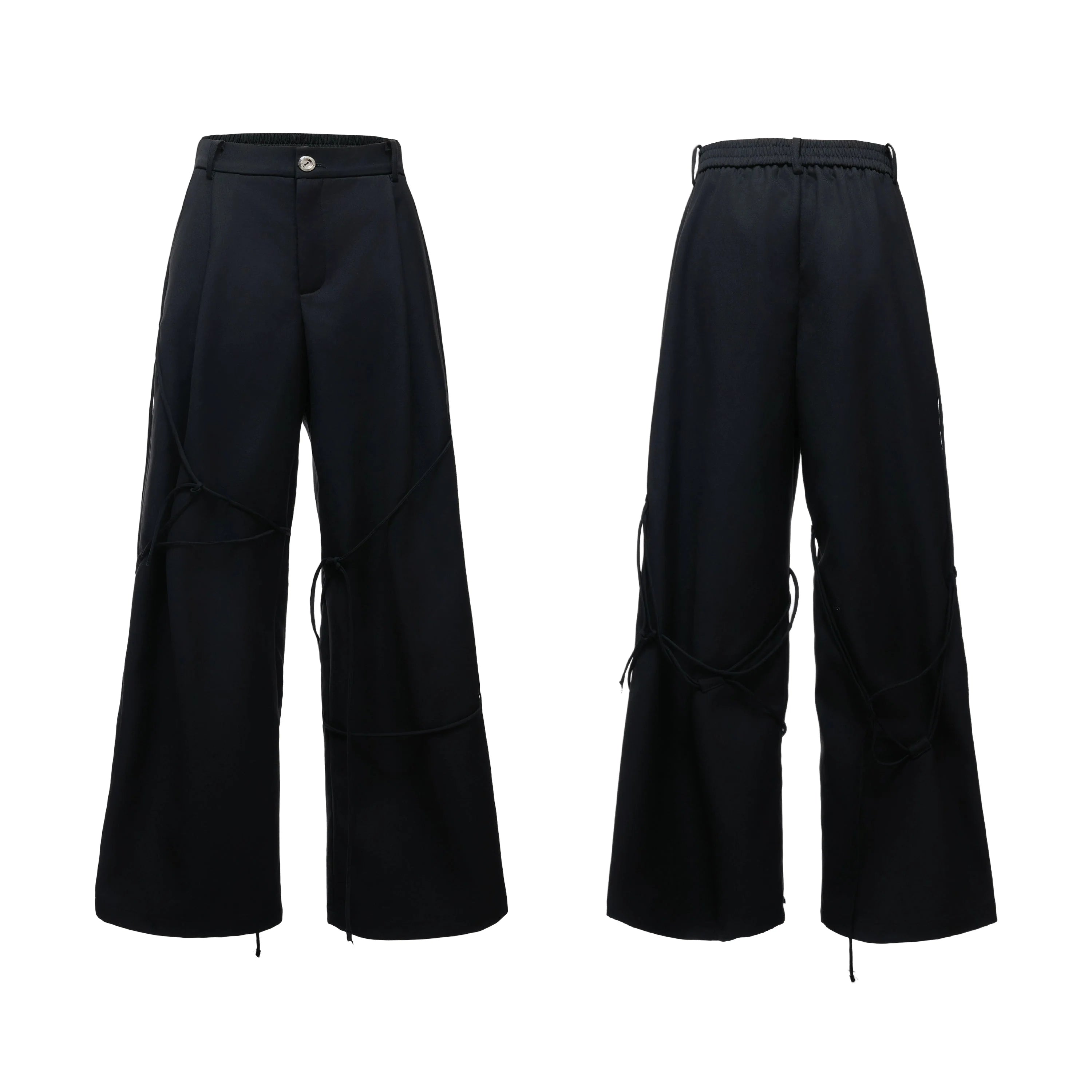 【25s Aug.】Striped Belted Cropped Blazer /Pants Set