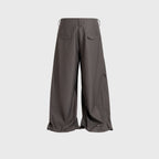 Mesh Panel Stripe Wide Trousers