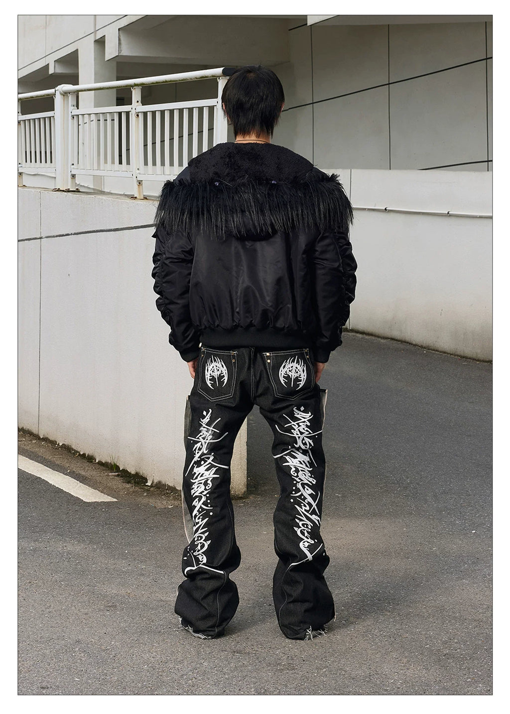 Shibuya MA-1 Fur Collar Bomber Jacket