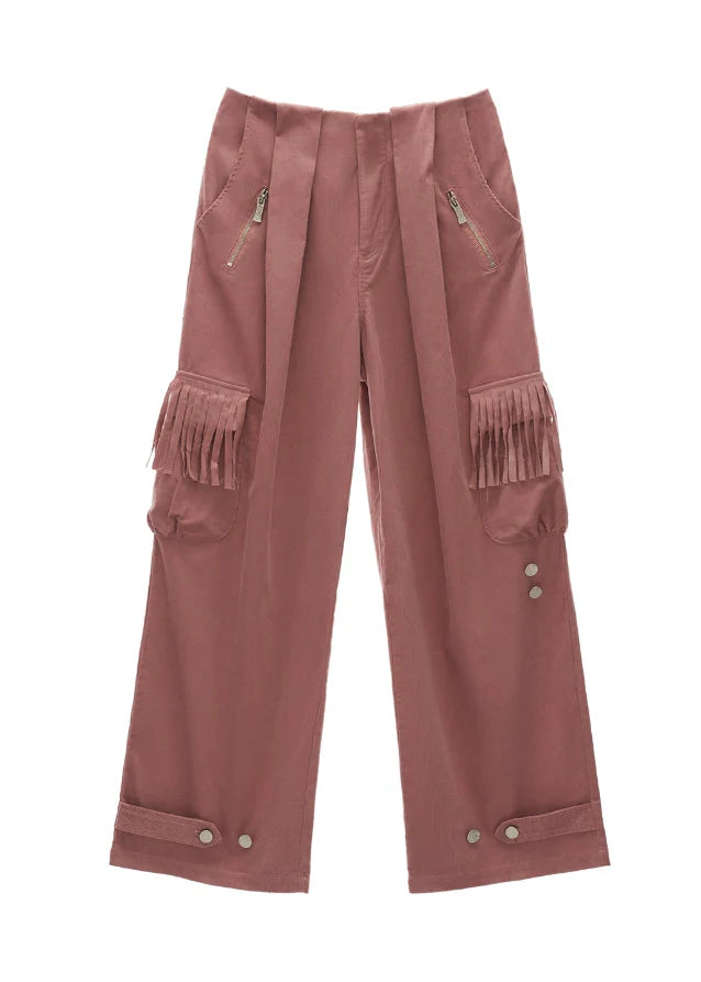 Fringed Cord Pants