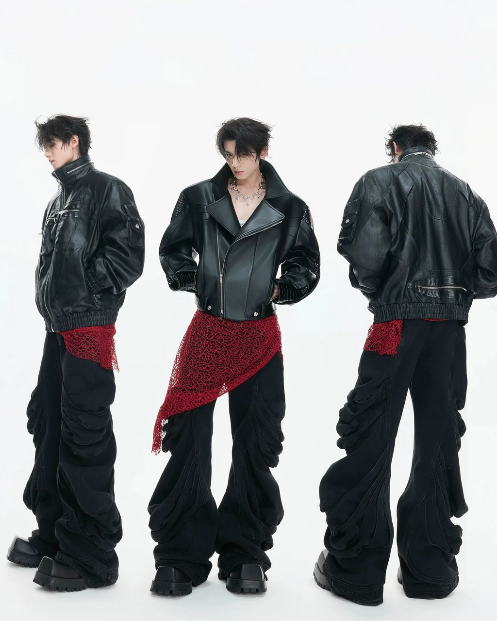 【26s Jan.】Deconstructed Vintage Curved Straight Denim Pants
