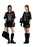 Retro Number Contrast Jersey Tee