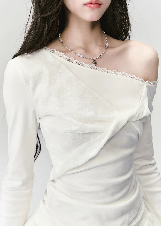 White Trace Lace Top