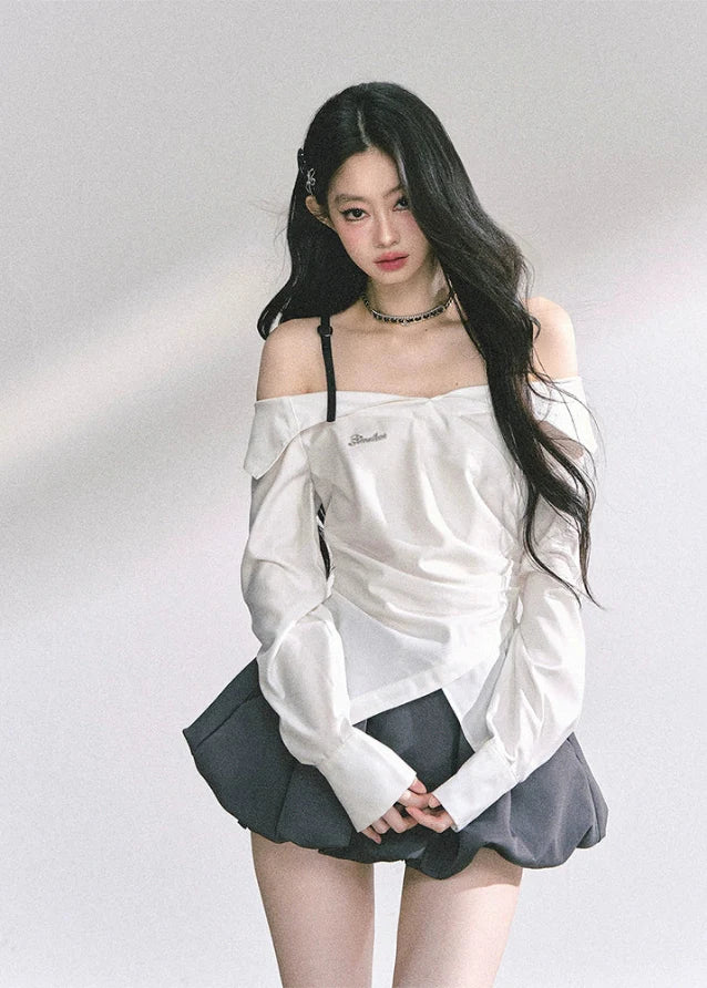 Hepburn Hour Off-Shoulder Shirt