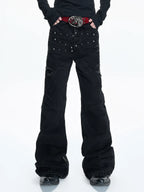 【26s Mar.】Studded Washed Curved Denim Pants