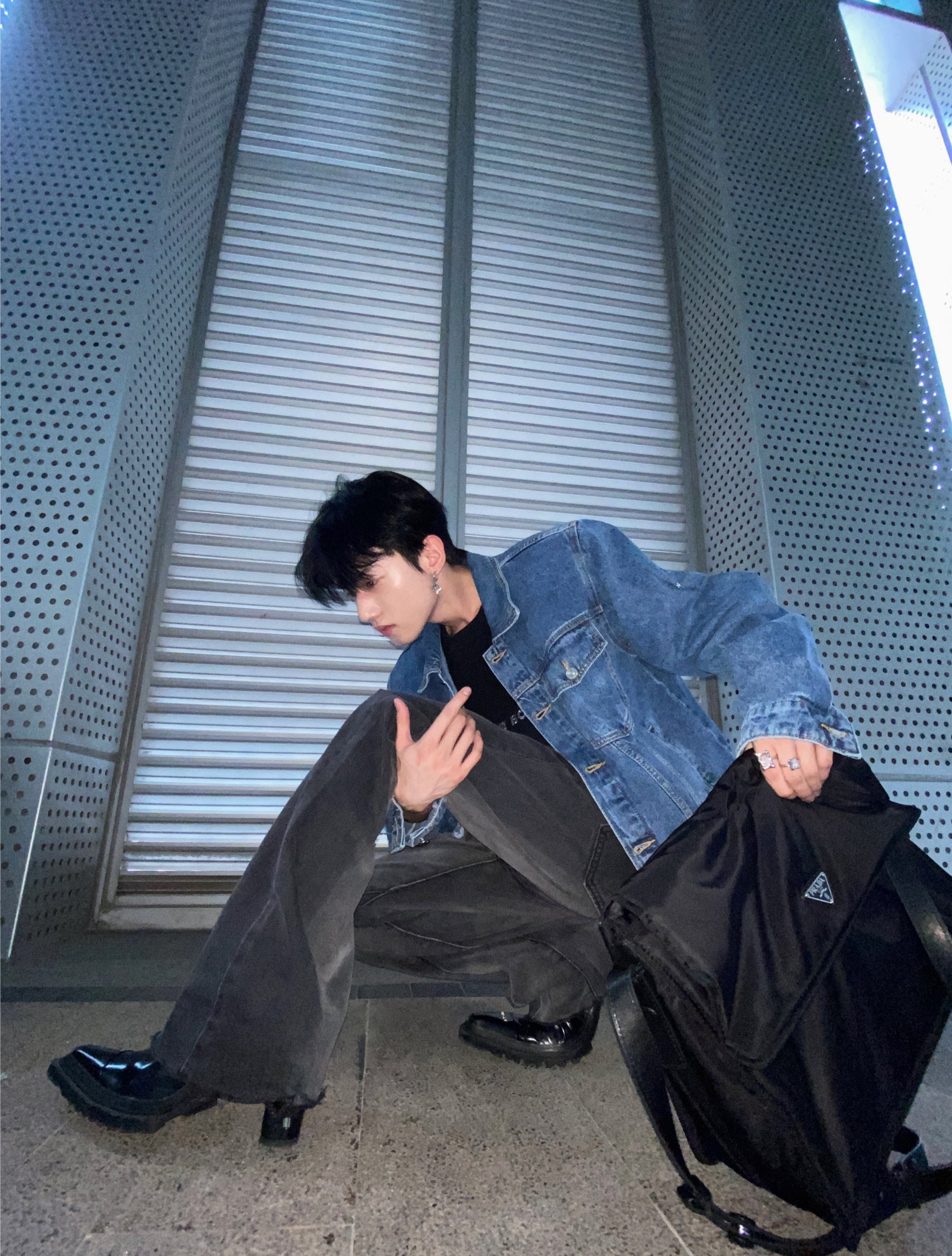 【25s Jul.】Contrast color tie-dye gradient flared jeans