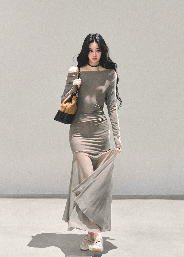 Sculpted Silhouette Maxi Dress Hover Image