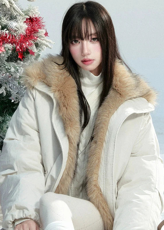 Winter Lueur Eco-Fur Coat Hover Image
