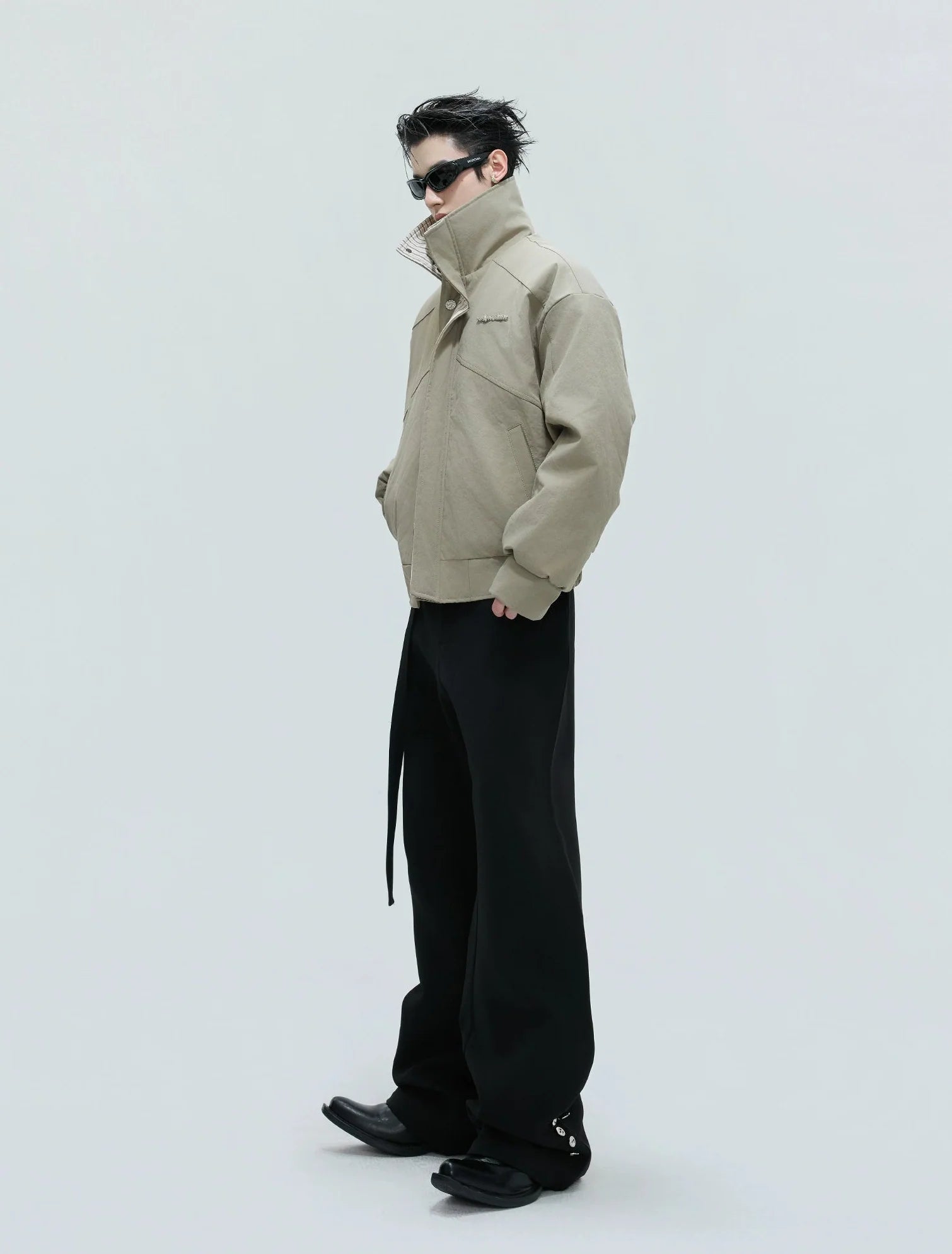 【25s Nov.】Washed Striped Thickened Cotton Coat