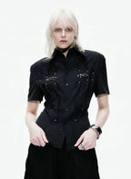 【26s Apr.】Pleated Waist Structured Shirt