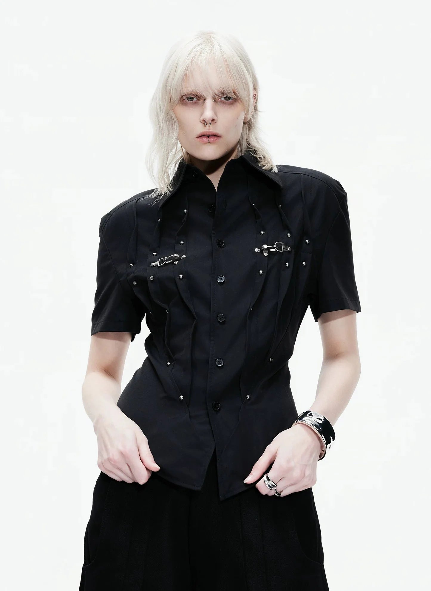 【26s Apr.】Pleated Waist Structured Shirt