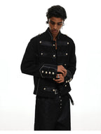 【26s May】Napoleonic Stand Collar Metal Button Lightweight Shirt Jacket