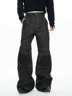 【26s Jan.】Hand-Stitched 14.5oz Raw Denim Knee-Panel Jeans